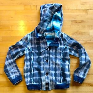 FREE PEOPLE | Blue Tie Dye Hooded Jacket